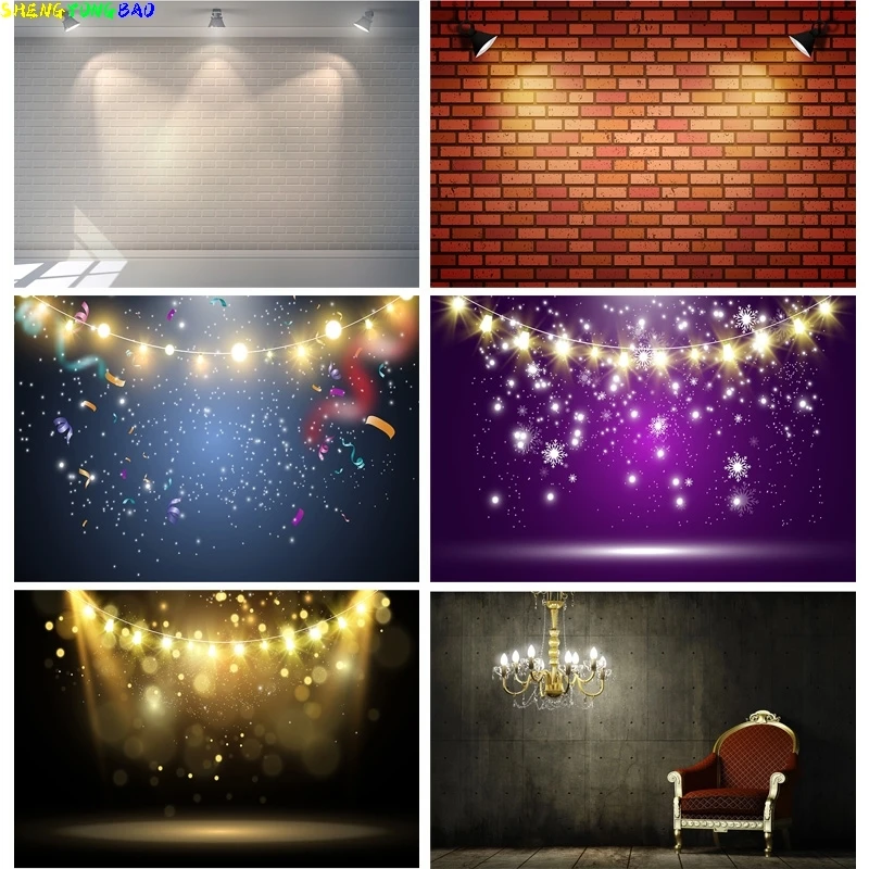 

Vinyl Spotlight Brick Wall Photography Background Children Baby Portrait Photo Background Studio Props 21816 DGQ-01