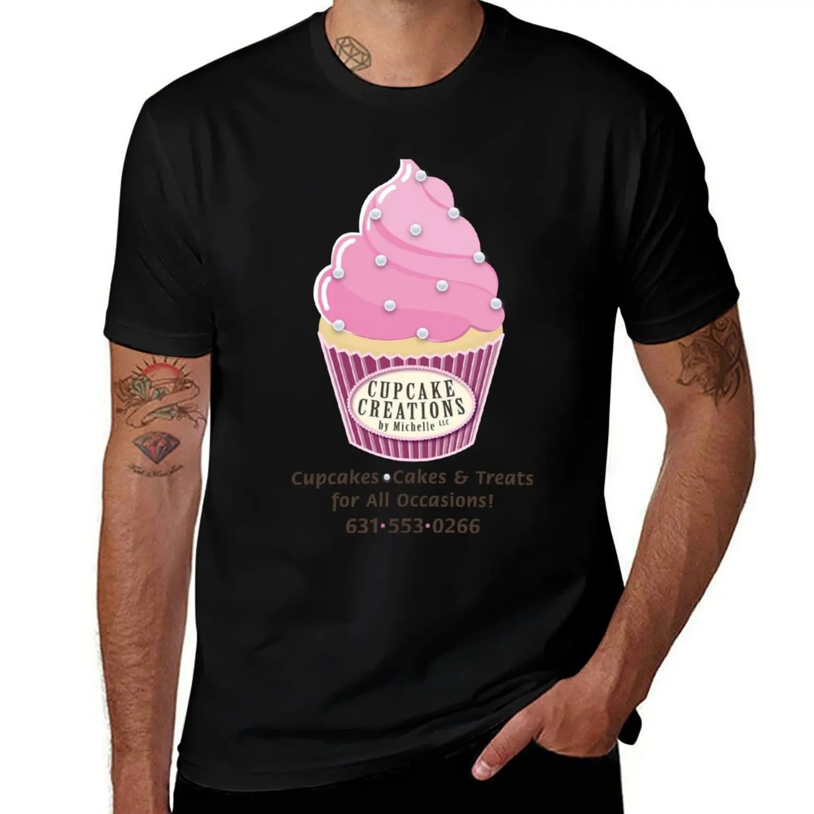 Cupcake Creations Back of Item T-Shirt Big and Tall Solid Color T-Shirt