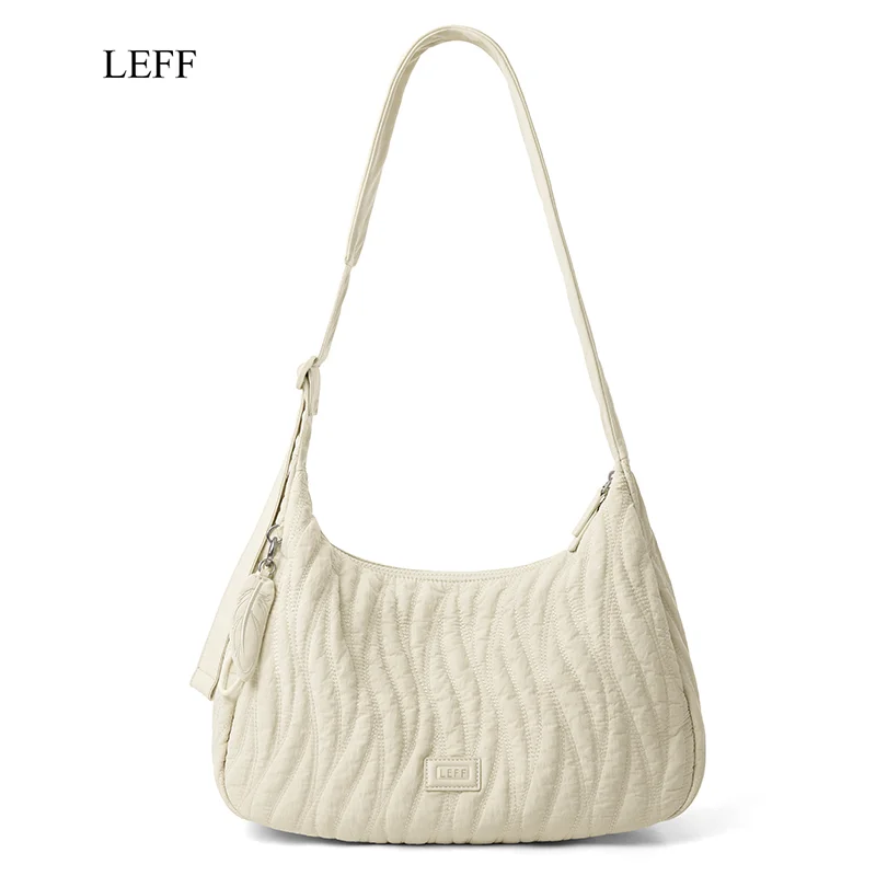 

LEFF Women's Shoulder Bag Fashion Canvas Nylon Large Capacity Shoulder Bags Casual Commuting Cross Bag Solid Color Travel Bag