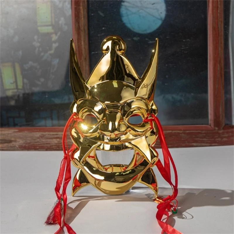 Máscara mascarada metálica Marca completa Full Mask Halloween Accesorios cosplay para mujeres adultas Hombres Mascarada