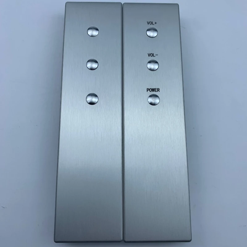 Aluminum alloy material, infrared signal learning remote control with 2 keys and 3 keys, simple layout, high-end fever stereo