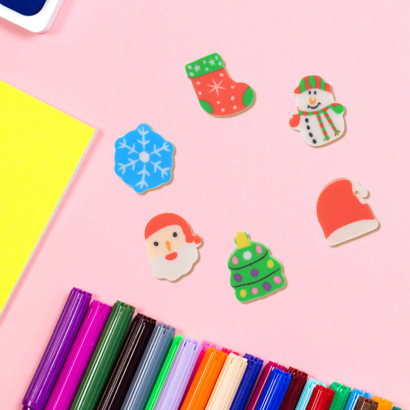 Kerstman Gum Kerstthema Mini Rubber voor Kinderen Studenten Draagbare Schoolbenodigdheden Potlood Wissen Slijtvast Plezier