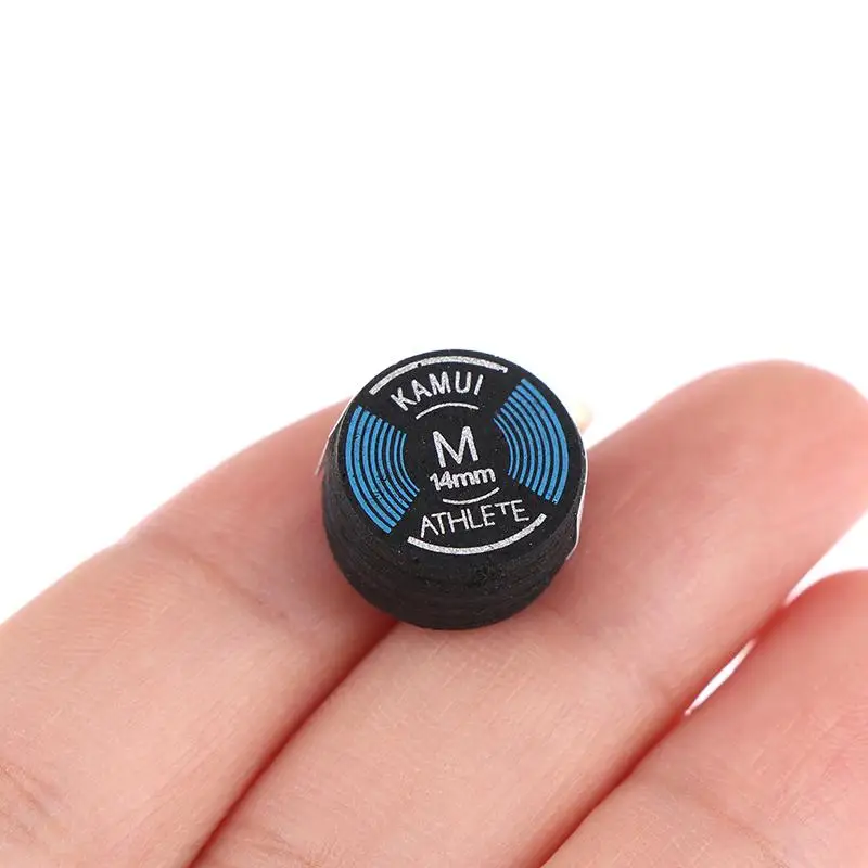 ★▲1Pc 14MM S/M/H Cue Tip Pool Billiard Leather Cue Tip Nine-Ball Cue Head Snooker Cue Tip Hard Soft Head