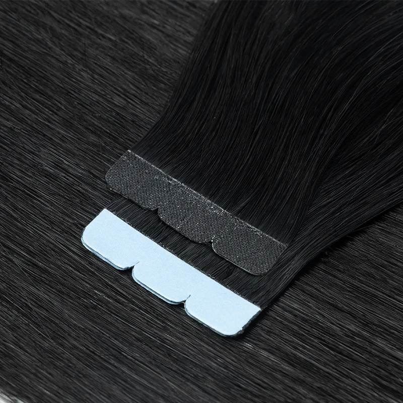MRSHAIR Mini Nastro Estensioni Dei Capelli Nastro Naturale Dei Capelli Umani nelle Estensioni Dei Capelli 3x0.8 cm Nastro Invisibile 10 pz/pacco Per I Capelli Laterali