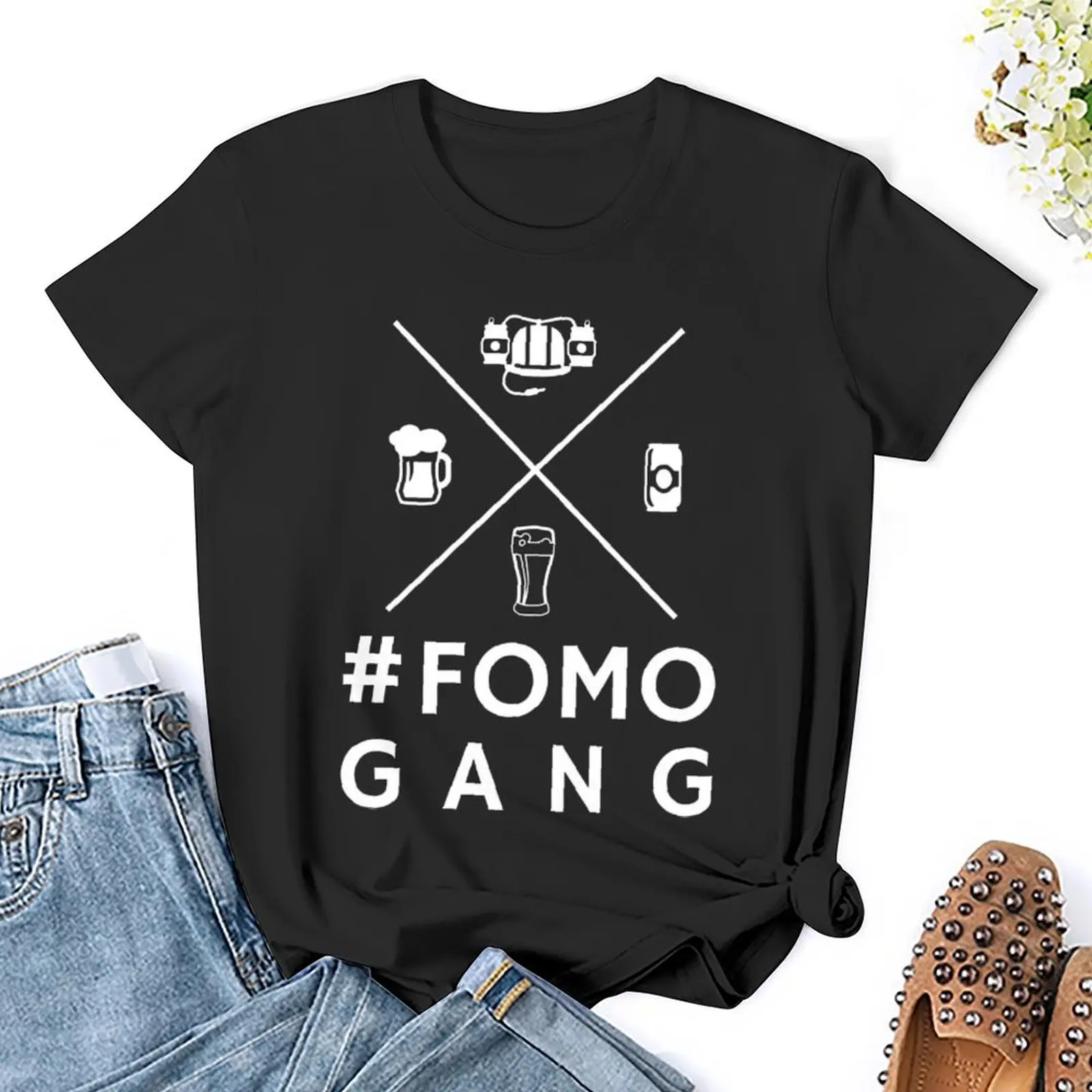 FOMO Gang Classic Tees Casual Graphic T-shirt Round Neck Campaign  Lovely Aactivity Competition