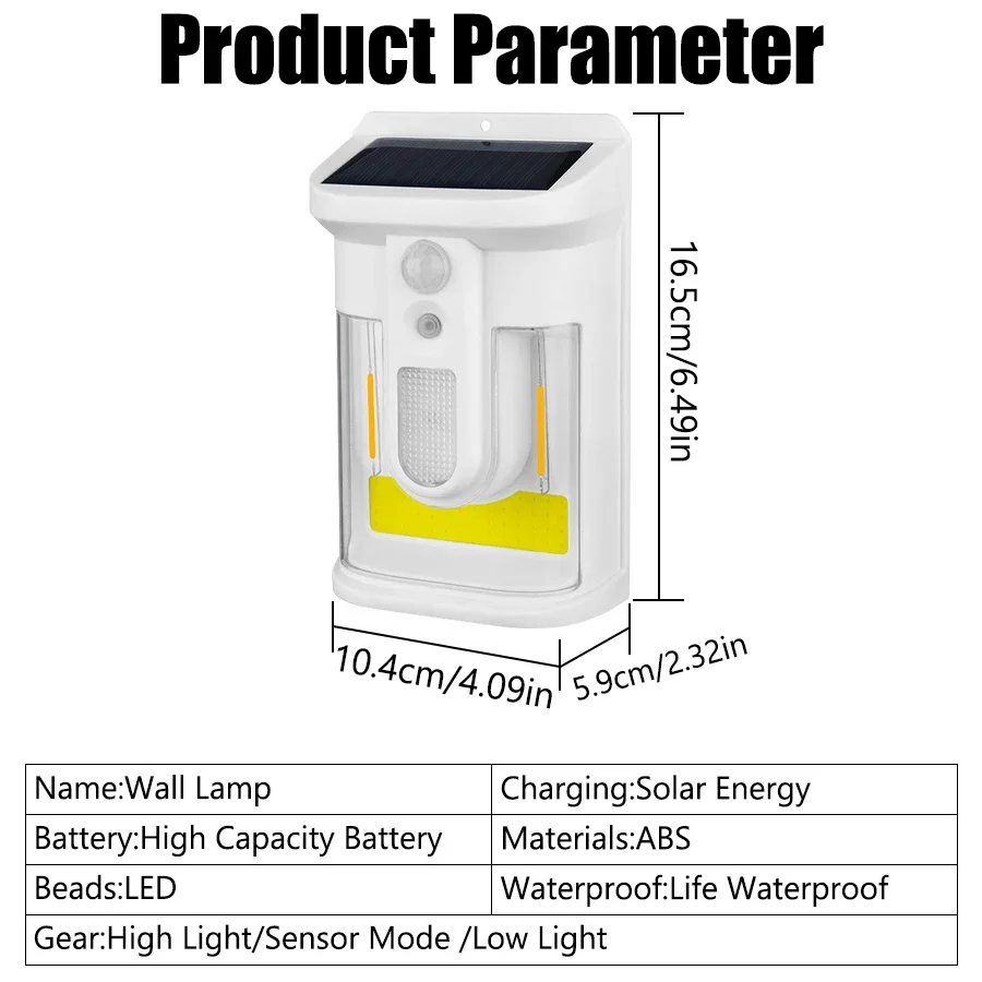 F2 Solar Wall Lamp Waterproof Tungsten Filament Induction Night Light for Garden Villa Household Outdoor Lighting