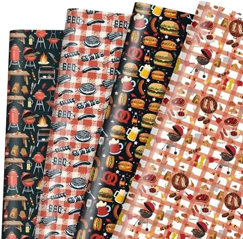 

Бумага для упаковки продуктов Pineraap, 12 листов – подарочная упаковка для гриля, вечеринок, пикников и дней рождения – 27,6 x 19,7 дюймов