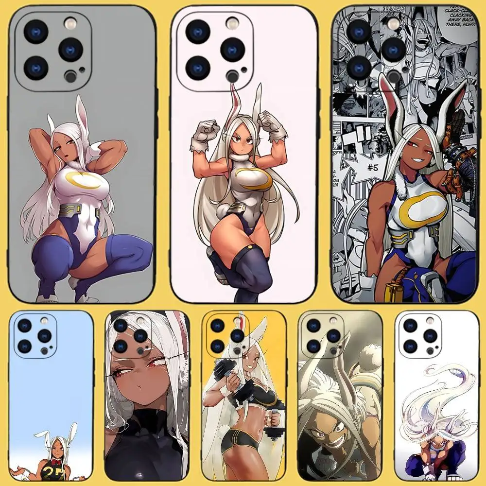 

My Hero Anime M-Mirko Phone Case For iPhone 17,16,15,14,13,12,11,Pro,Max,Plus,X,XS,SE4,E,Mini,Soft Black Case