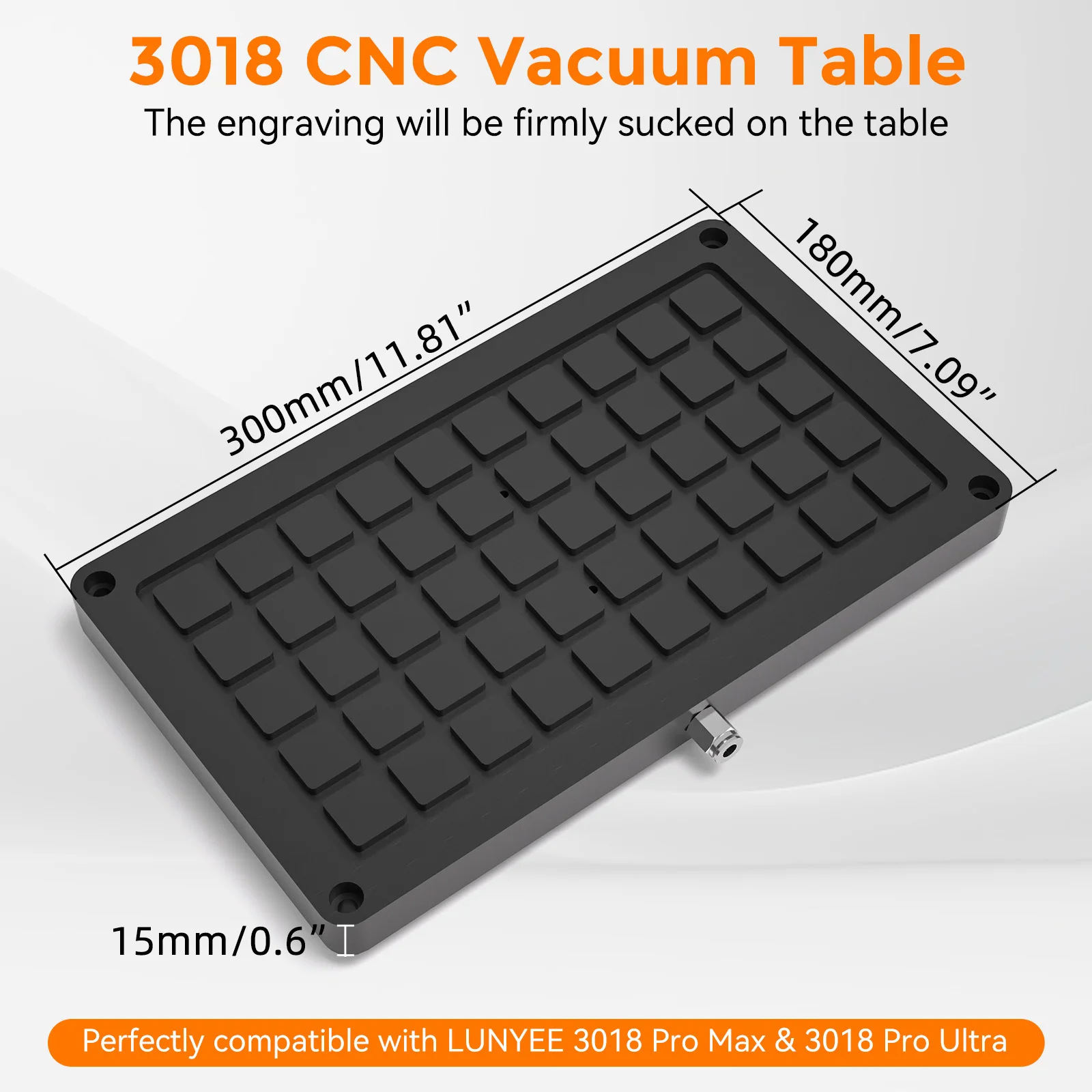 3018 Vacuum Table for CNC Series 3018 Pro Max, 3018 Pro Ultra, Workholding Suction Table Set for Engraving and Milling