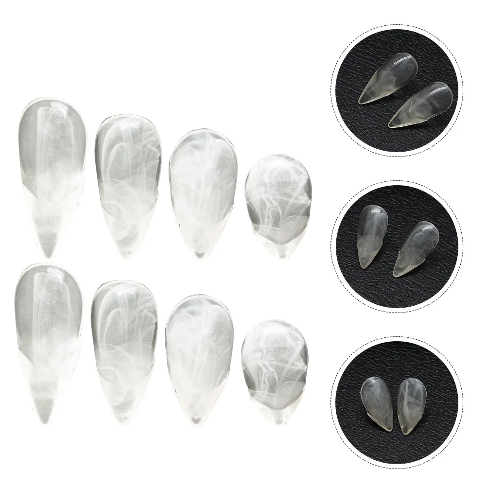 

4Pairs Cosplay Fangs Fake Teeth Resin Vampire Dentures Horror Halloween Party Masquerade Costume Props Fake Teeth