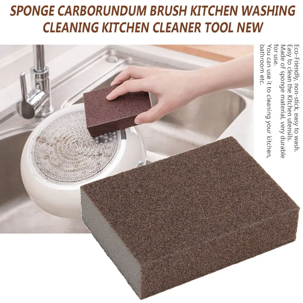 1Pcs Magic Sponge Eraser Carborundum Removing Rust Cleaning Brush Descaling Clean Rub for Cooktop Pot Kitchen Sponge