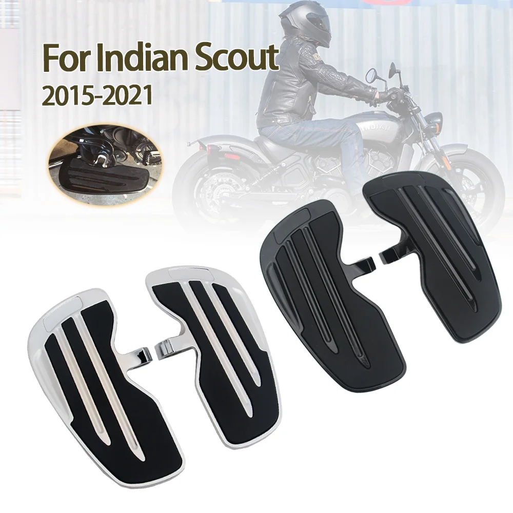 

Motorcycle Front Rider Floorboards Foot Pegs Footrest Footboard Black Chrome For Scout 2015-2023 Scout Sixty Scout Bobber