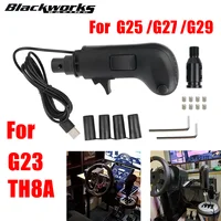 Palanca de cambios USB para PC, simulador de camiones, para Logitech G25 G27 G29 G923, Thrustmaster, TH8A, palanca de cambios alta y baja, ATS ETS2, color negro