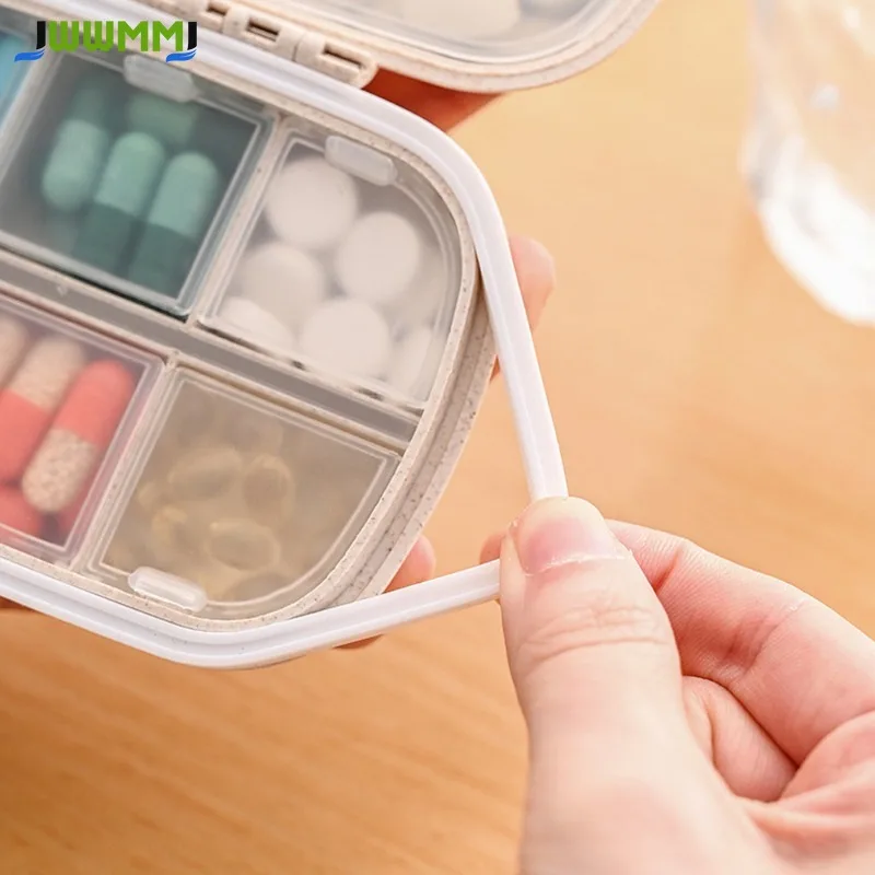 1Pcs  Moisture-Proof Pill case for Purse Daily Pill Box Portable Medicine Vitamin Holder Container,Compartments Travel