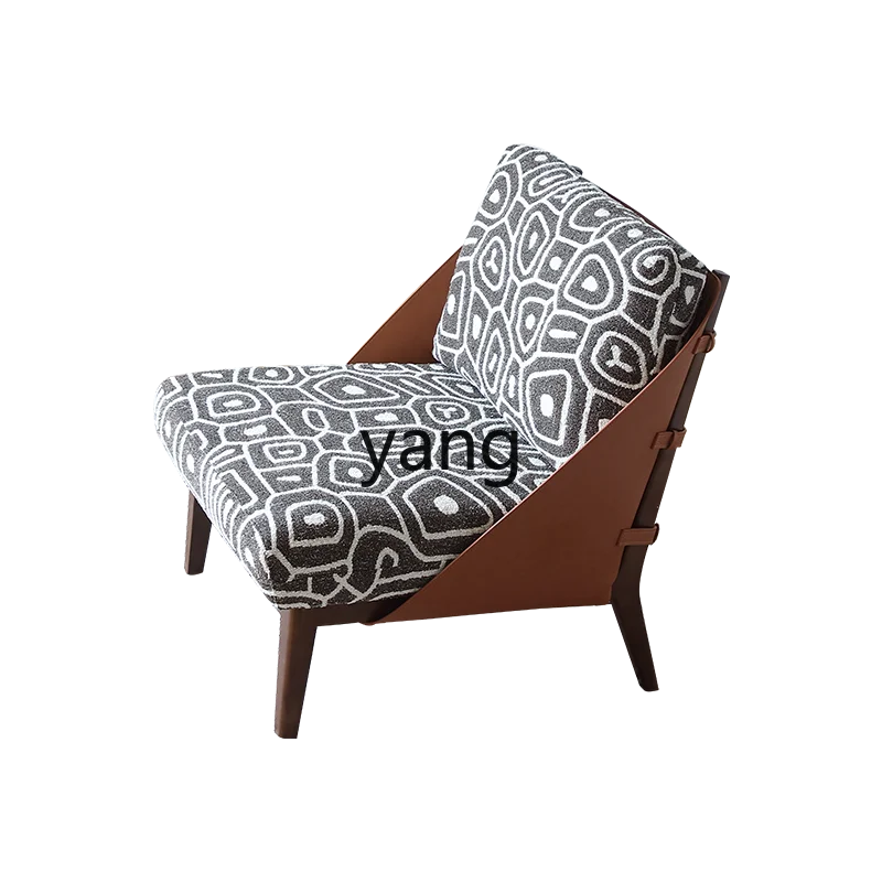 

Yjq Chinese Style Single Sofa Light Luxury White Wax Leisure Chair Simple Living Room Retro Lazy Sofa