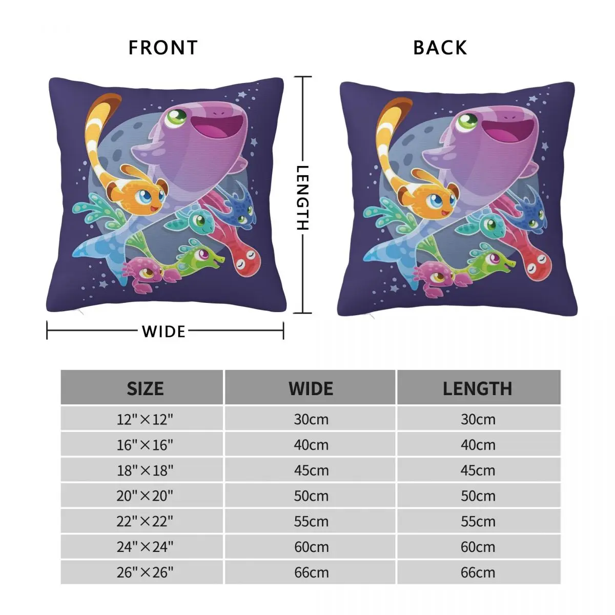 Super Starfish Adventure Square Pillowcase Polyester Linen Velvet Creative Zip Decorative Pillow Case Bed Cushion Case 45x45