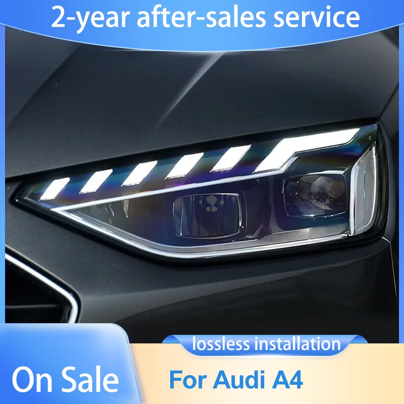 For Audi A4 Headlight Assembly 2020-2024 Modified Featuring LED Matrix Projectors DRL And Sequential Turn Signals Front Lamp