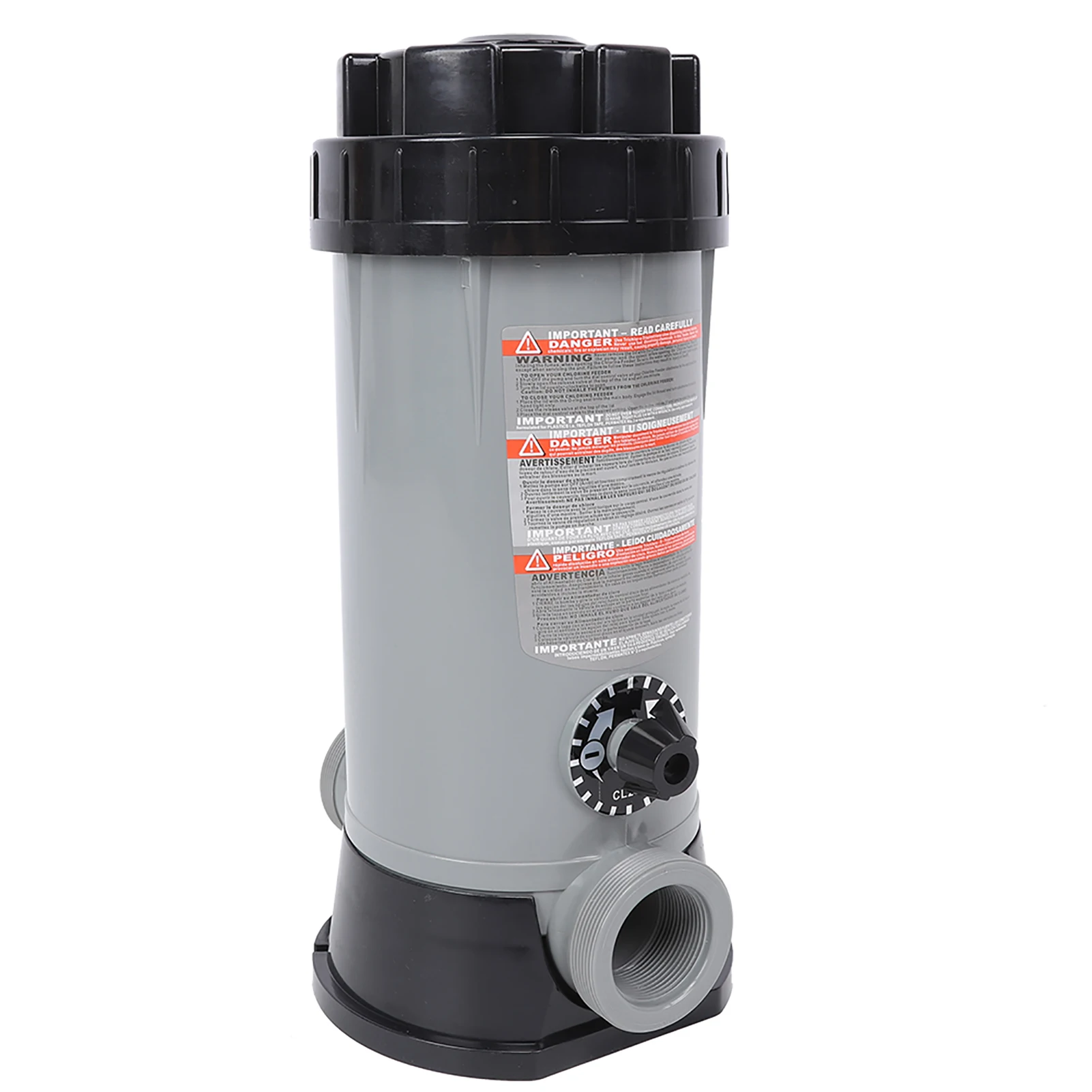 CL-200 Automatic Pool Chlorinator, Swimming Pool Chlorine Feeder Dispenser, In-Line Chemical Feeder Equipment