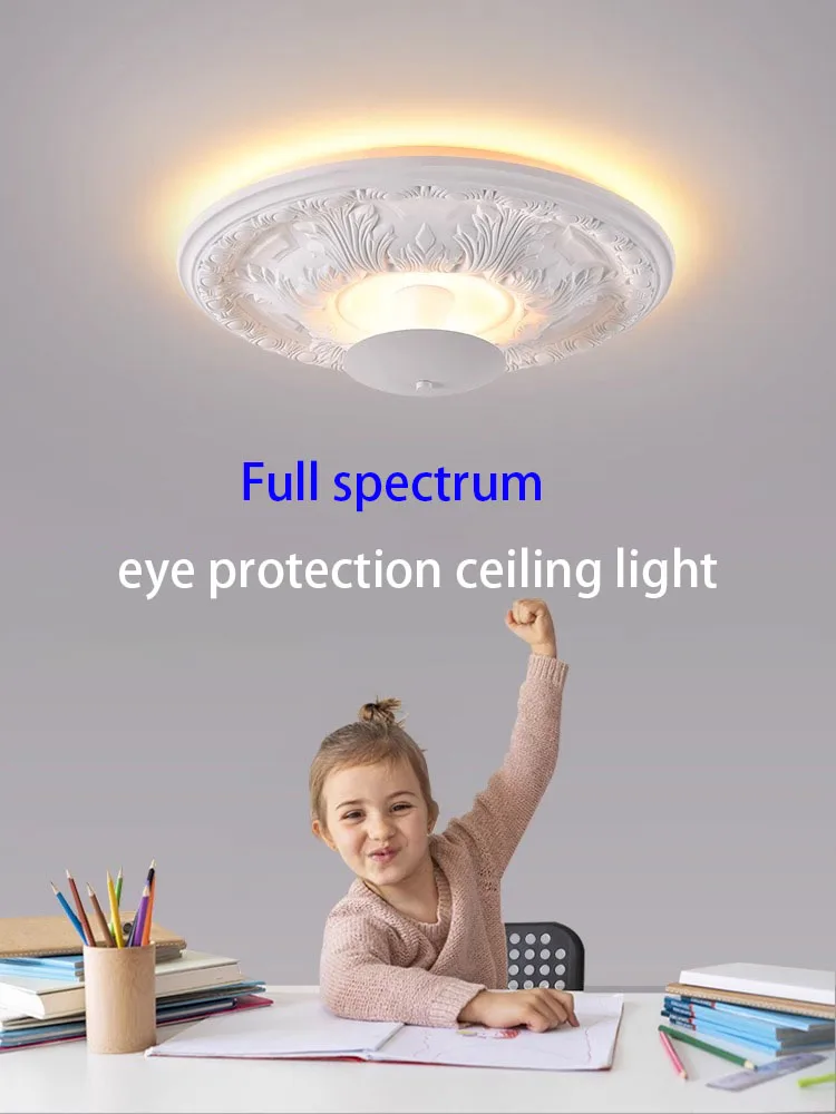 French Retro Ceiling Lights Modern Led Lights Hallway Corridor Lamp Nordic Style Carved Lamp Bedroom Living Room Decor Lighting