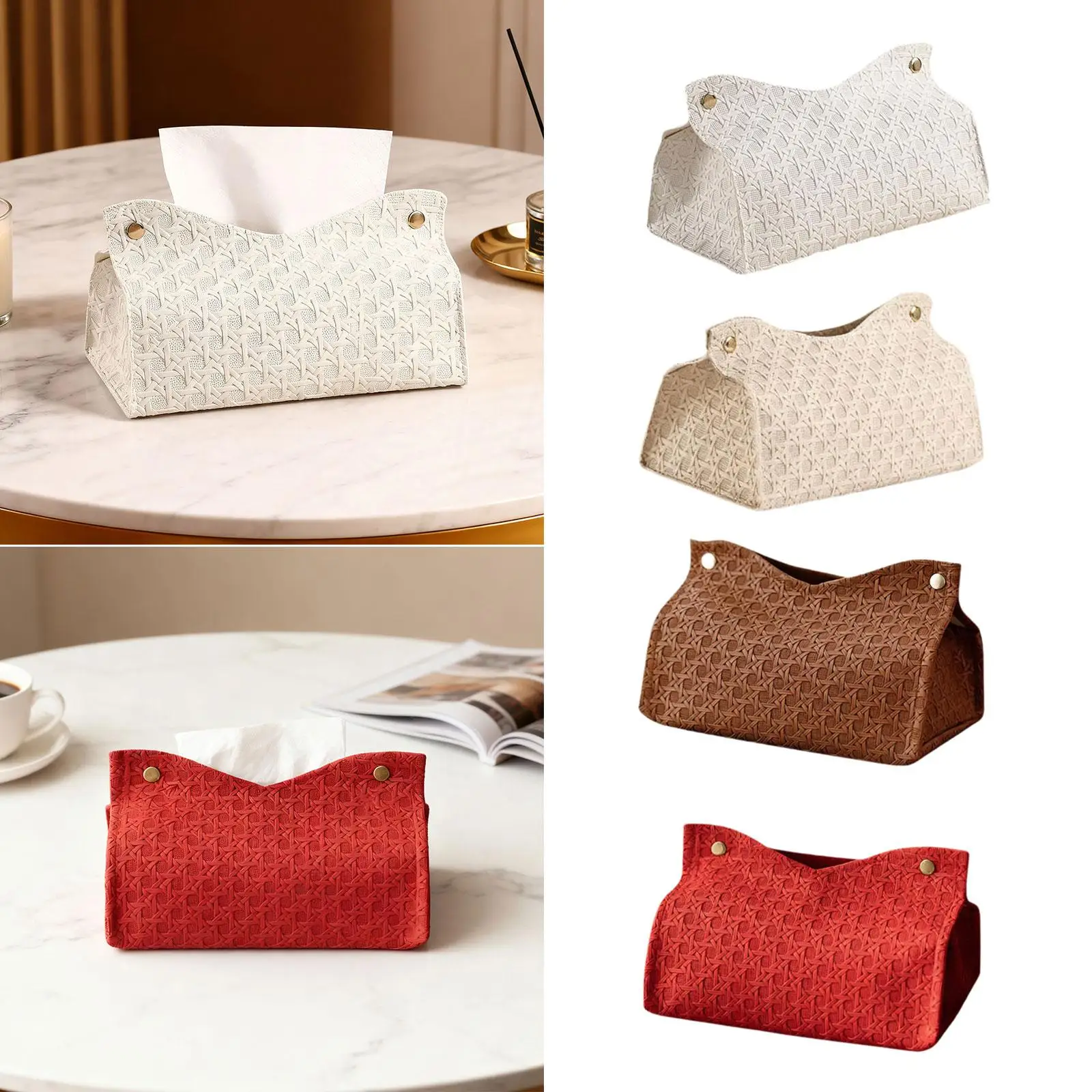 Tissue Box Cover Napkin Dispenser Napkin Organizer Modern Tissue Paper Holder for Restaurant Office Dresser Bathroom Decor
