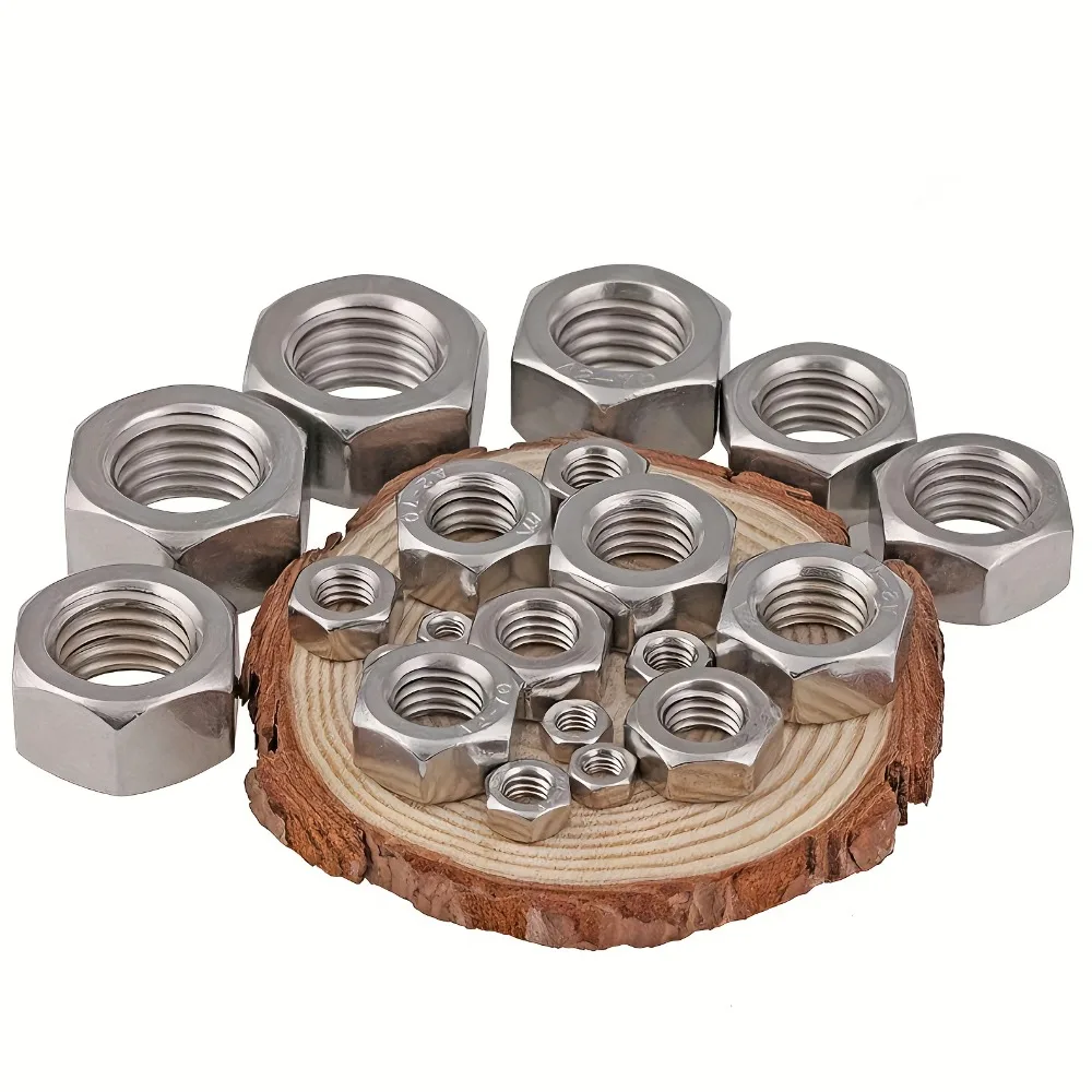 305-Piece Stainless Steel Hexagonal Nut Kit,M2, M2.5, M3, M4, M5, M6, M8, M10, M12, M14, M16, M18, M20, M22, Fully Threaded Nuts