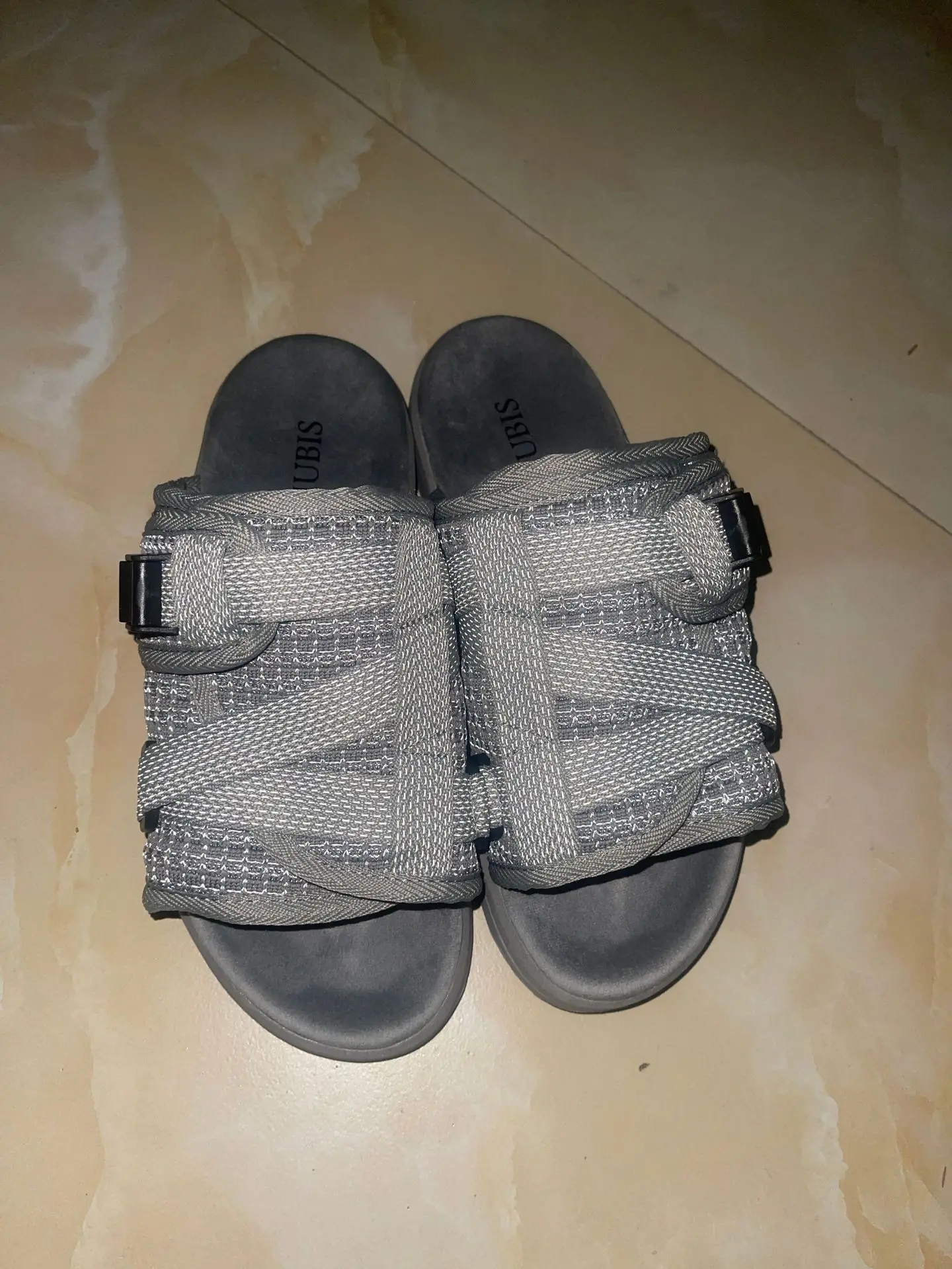 شباشب قماشية رجالية مبطنة ناعمة عالية الارتداد، صنادل زوجين عاكسة باللون الرمادي، شباشب كاجوال للصيف والشاطئ #6