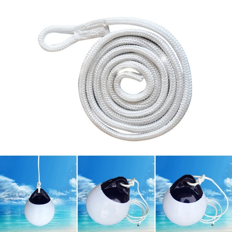 G99F DoubleBraided  Line with Eye Marine Mooring Line Bungee Cords Compatible For Canoe Yacht Boat Ship Accessories