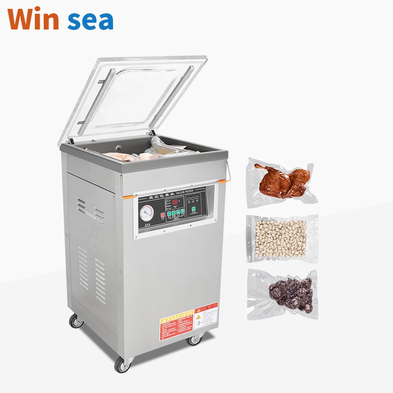 Electric Single Chamber Vertical Vacuum Packing Machine for Rice Beef Empanadas Commodity-Pouch Film Packaging Type