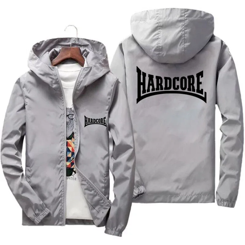 Hardcore Jacket Windbreaker Pilot Coat Men\'s Zipper Bomber Jackets Waterproof Quick Drying Sport Outwear 6XL