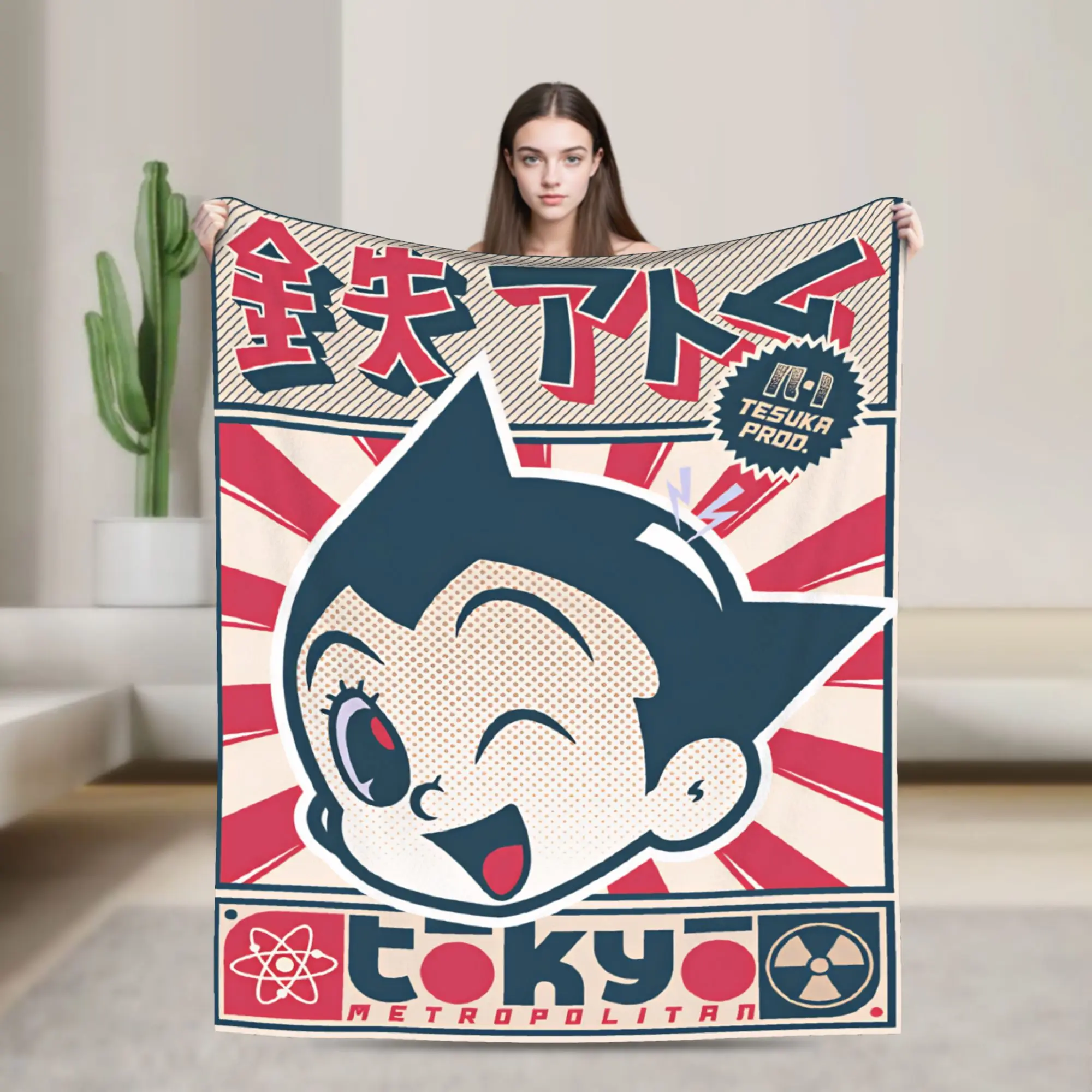Astro Cartoon Boy Blanket Quality Warm Soft  Throw Blanket Spring Travel Couch Chair Sofa Bed Novelty Bedspread