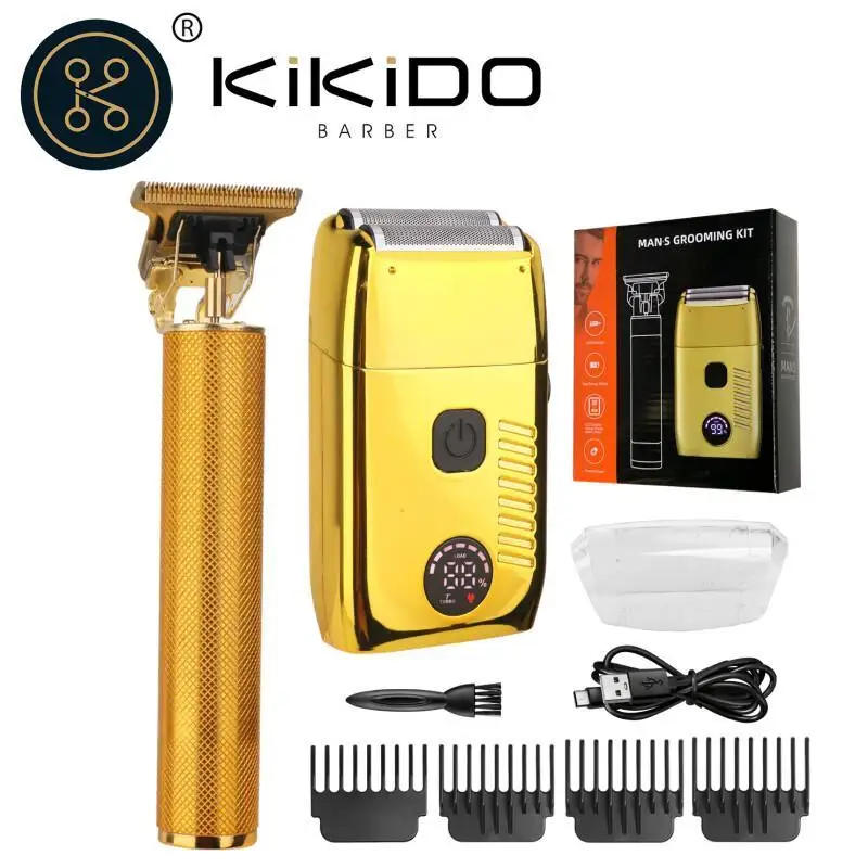 

KIKIDO бритва профессиональные машинки для стрижки волос электрическая бритва мужской перезаряжаемый триммер для бороды 2 в 1 многофункциональный набор для ухода за красотой
