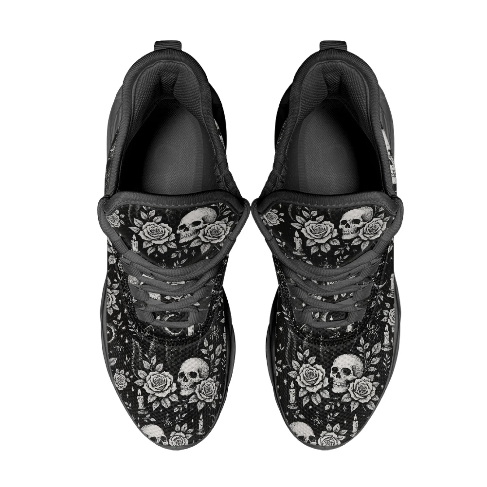PENSTROLL Cat and Rose Fashion Sneakers Mesh & EVA Running Shoes Breathable Athletic Footwear for Students