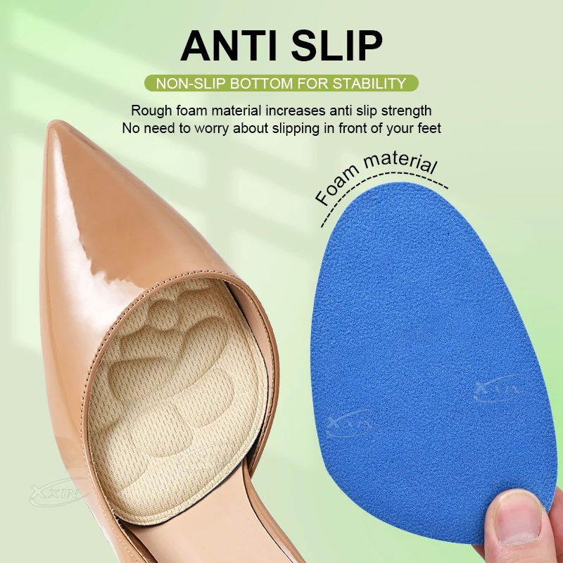 【Xxin】High Heel Shoes Insole Sponge Forefoot Cushion Soft Shock-absorbing Women Shoe Pad image 5