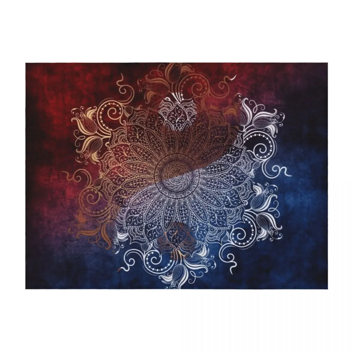 

Mandala - Fire & Ice, yang version Throw Blanket Personalized Gift Decoratives For Sofa Thin Plush Blankets