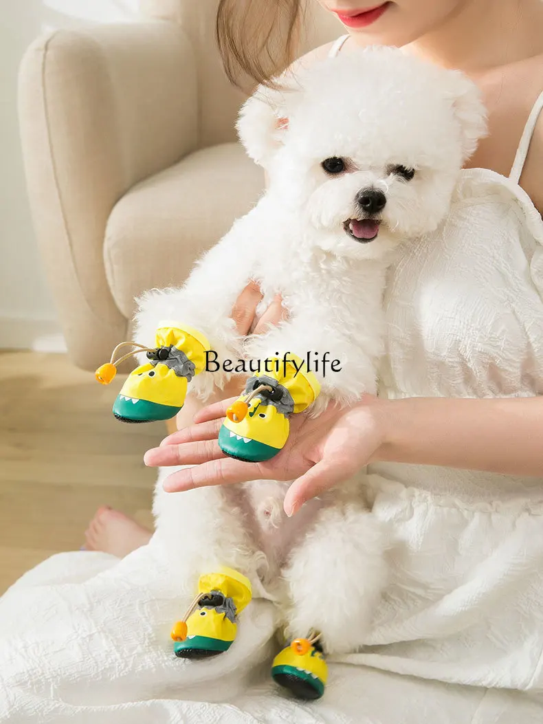 Puppy Shoes Autumn Anti-Drop Pet Soft Sole Shoes Small Puppies Cat Booties Autumn and Winter Shoe Cover