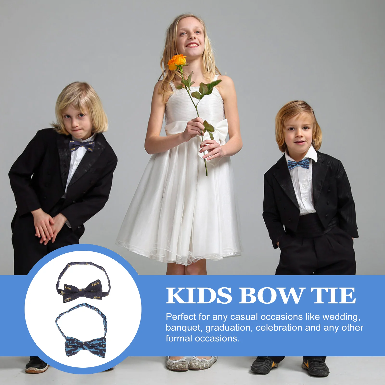 2 قطعة ربطات القوس فيونكة الكرتون للأطفال قابل للتعديل ربطات القوس فيونكة قبل تعادل للبنين ارتداء اليومي الأطراف المهرجانات هدايا أعياد الميلاد البوليستر #3