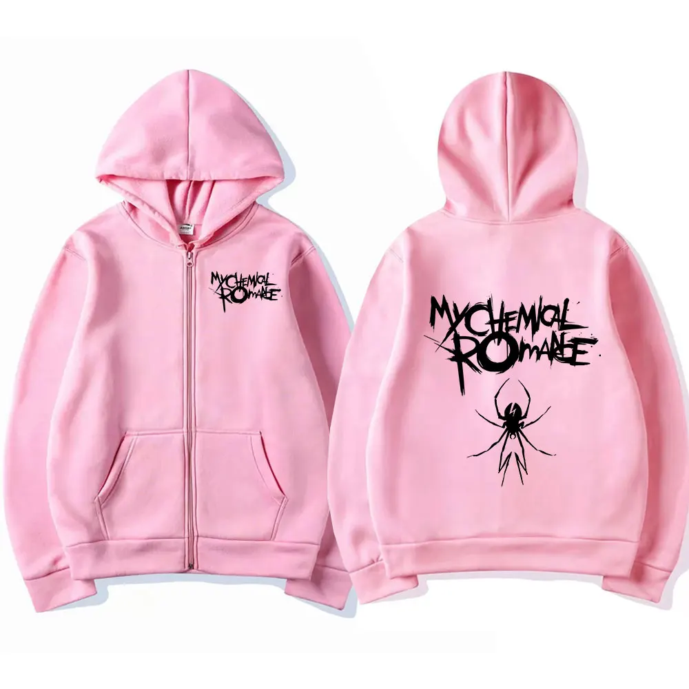 Rockband Mijn Chemische Romance Mcr Dode Hoodie Met Rits Zwarte Parade Punk Emo Sweatshirt Met Ritssluiting Herenmode Hoodies Jas Jassen
