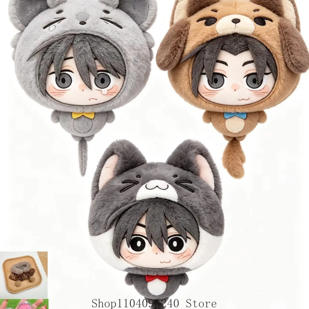 He Mingshuo Guan Chaohuan  10cm Cotton Figure Idol Plushies Pillows Anime Cartoon Stuffed Pendant Toys Keychain - view 3