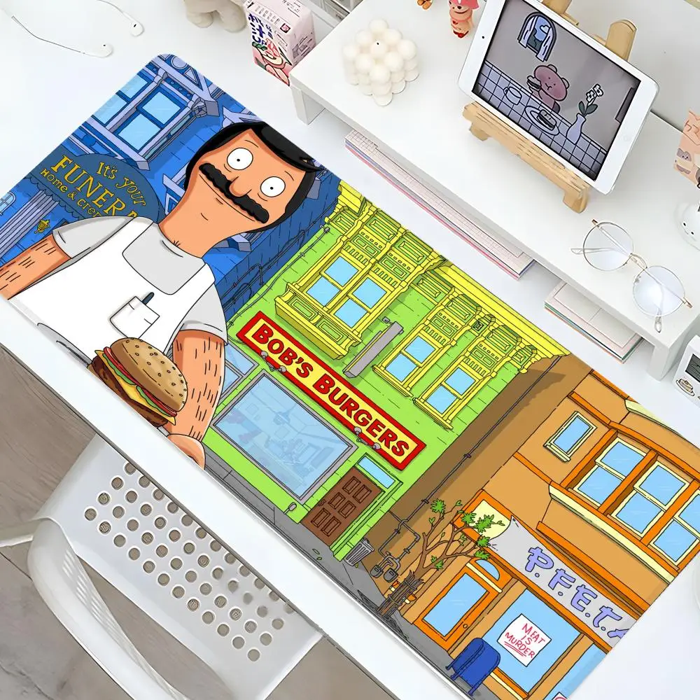 Cartoon B-Bob s Burgers Mouse Pad Gaming Locking Edge music Big Computer Gamer Large Rubber Art Mousepad Laptop Desk Mat