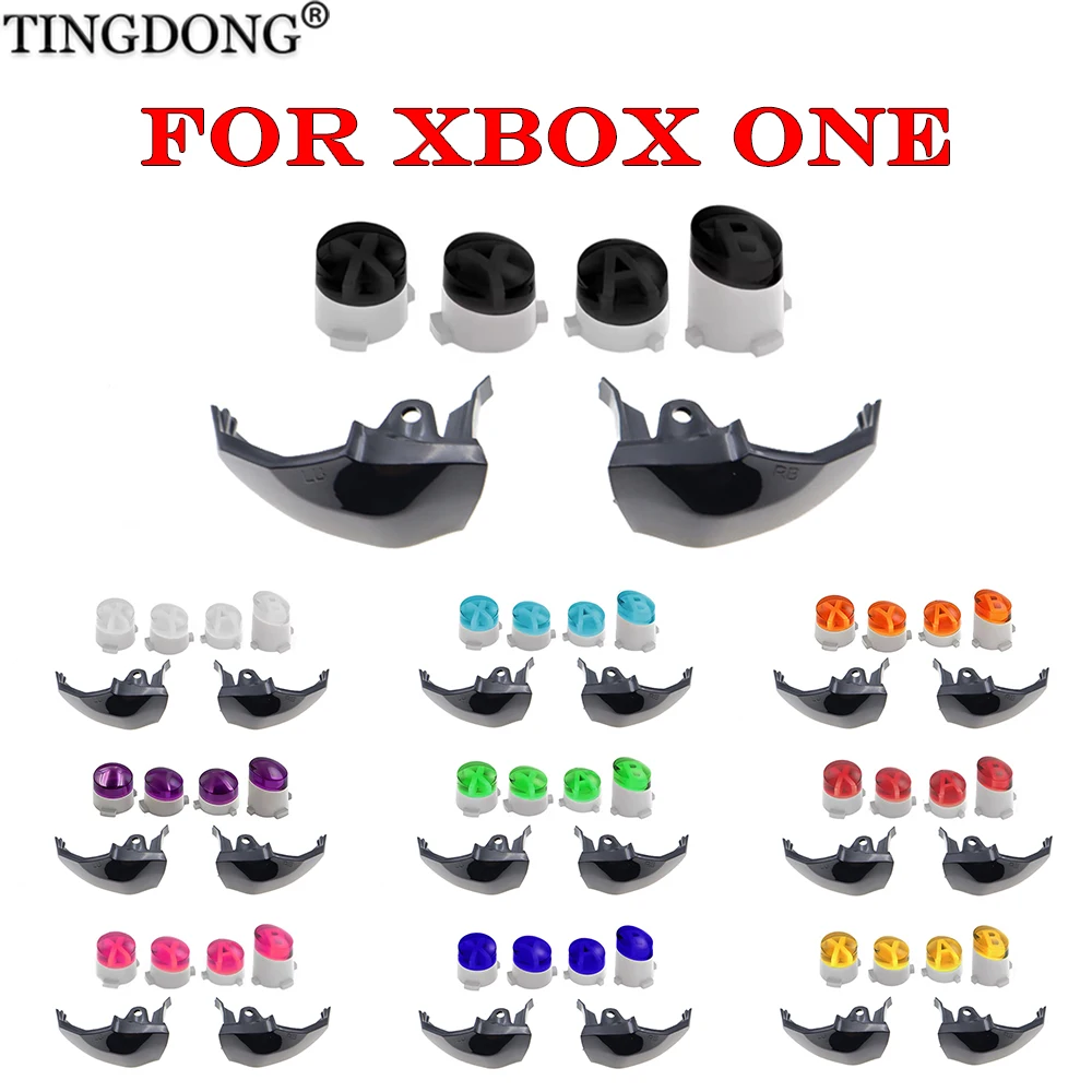 ABXY-Tasten LB RB Schultertasten Trigger Bumper Ersatz-Kit Mehrfarbige Reparaturteile für Xbox One Controller der alten Version