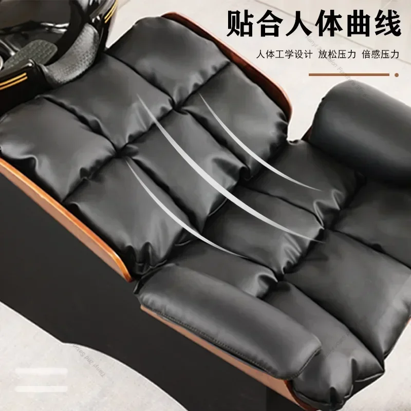 Nordic Luxury Shampoo Chairs Semi-reclining Position Massage Shower Luxury Shampoo Beds Ergonomics Salon Furniture Sillas FYSC