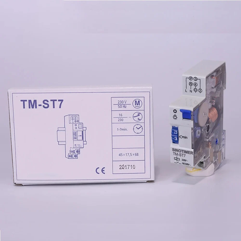 TM-ST7 Timer Switch 220V For Street Lights Neon Lights Mechanical Stair Timer Switch Din Rail Staircase Timer Switch