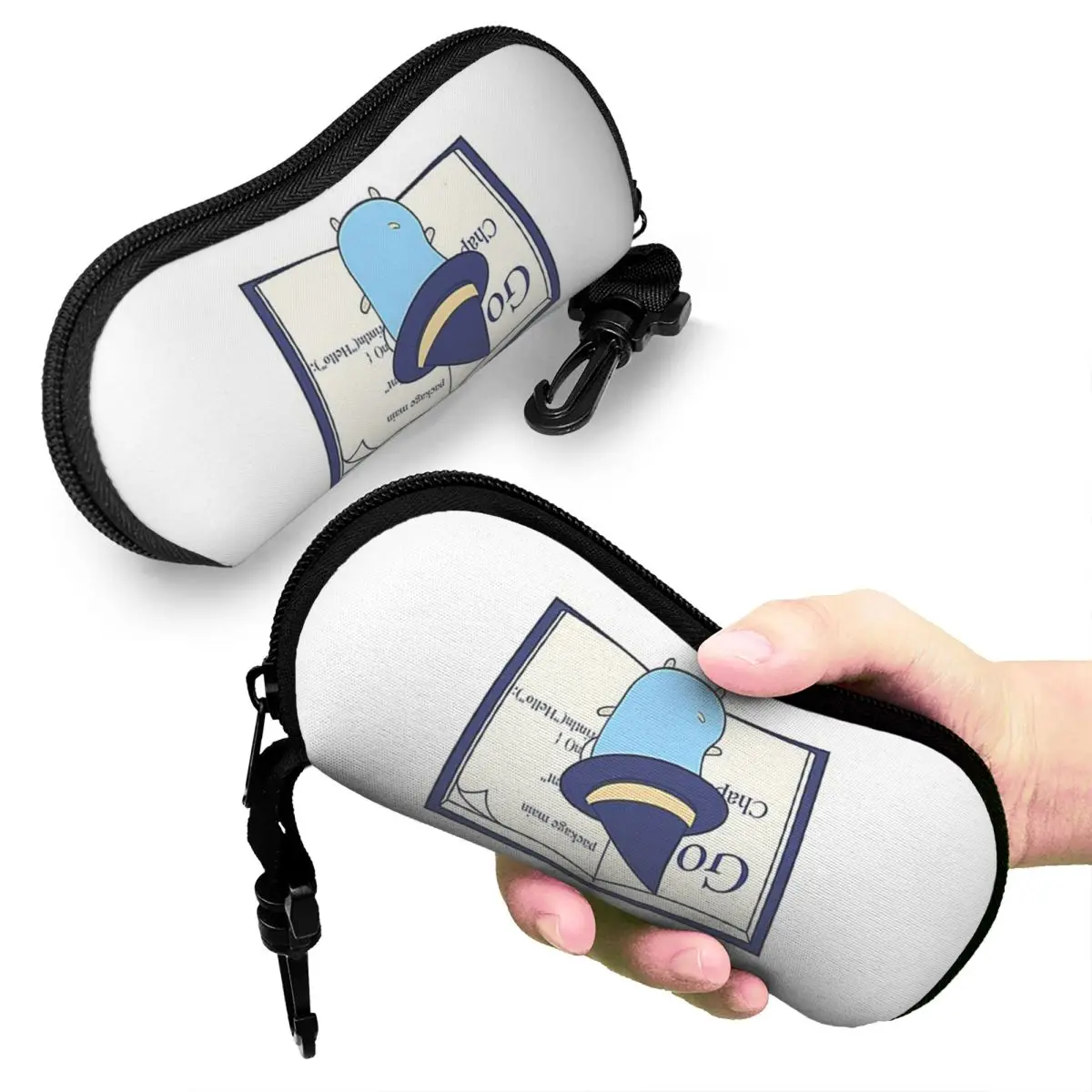 

The Go Gopher Golang Witch Learning Shell Glasses Case Protector Sunglasses Box Women Men Soft Eyeglass Bag Pouch