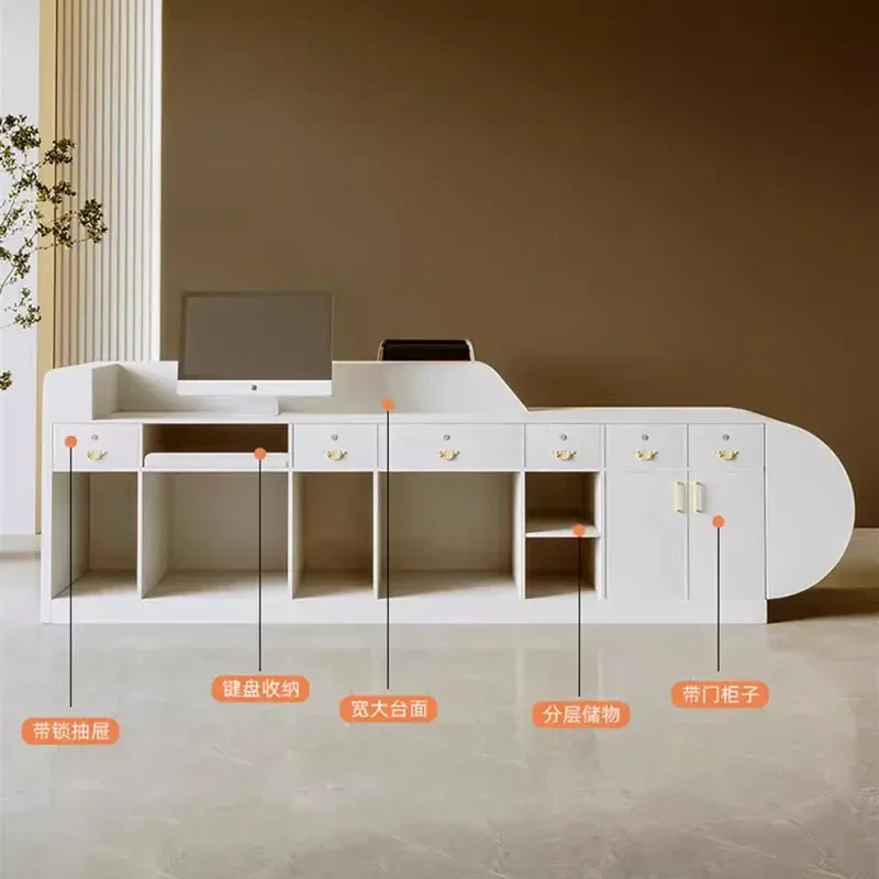 Checkout Counter Professional Aesthetic Reception Luxury Furniture Front Desk Receptionist Restaurant Tables Party Cosmetics