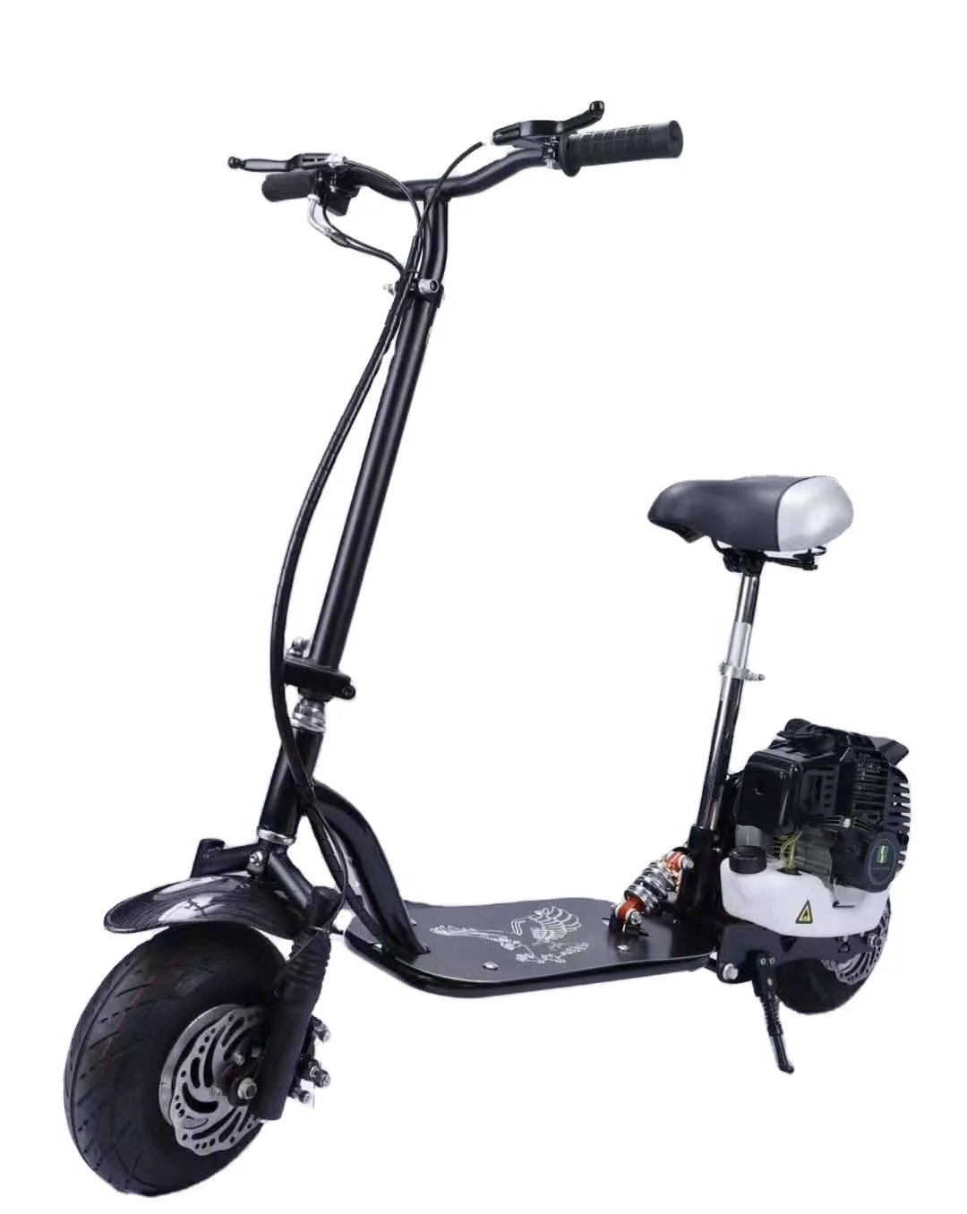 

49cc 50cc 2-stroke Cheap Mountain Gas Scooter Foldable 9 Inch Tire