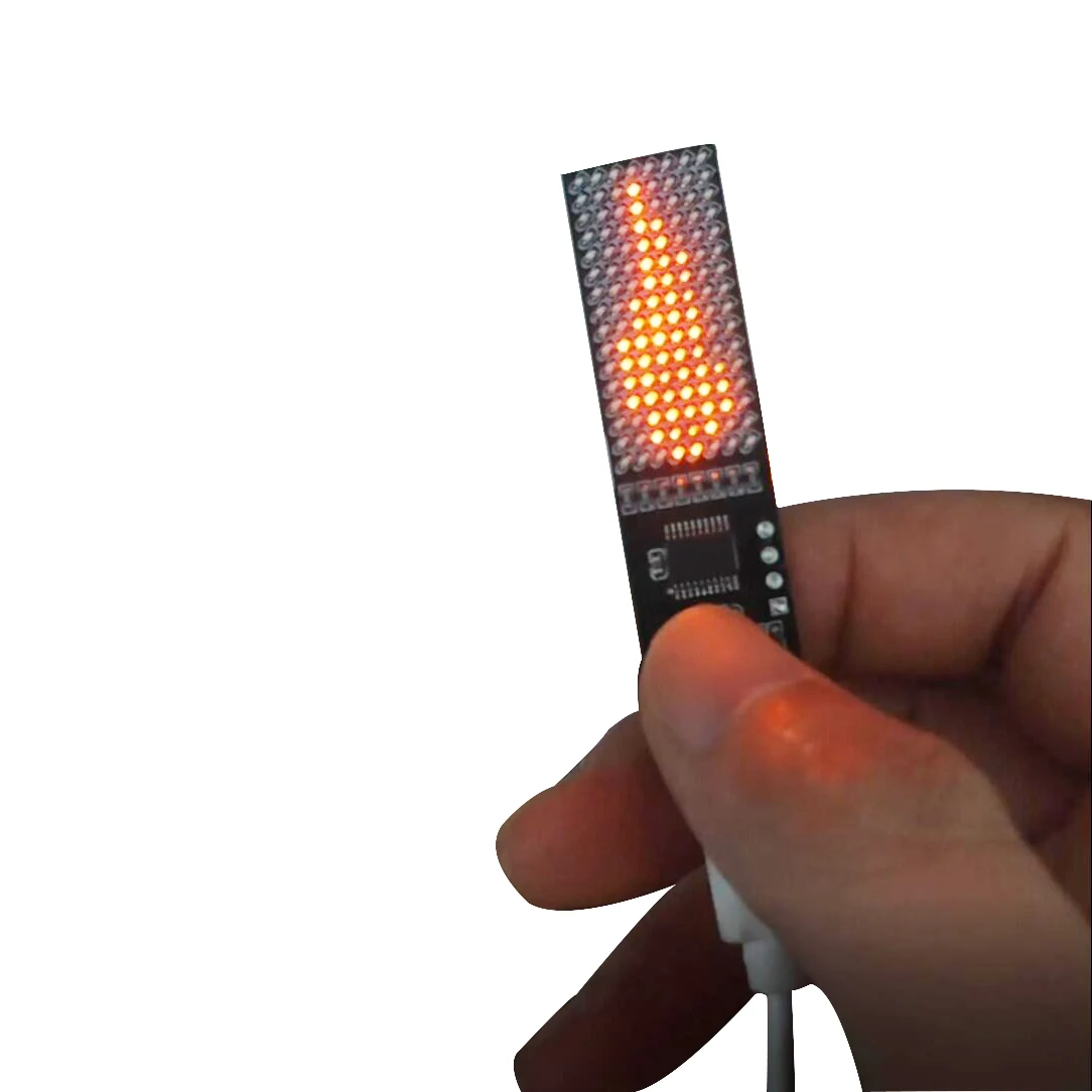 Cyber Candle Light 8x16 LED Matrix Display Lamp Type-C USB Powered Animated Flame Effect For Modern Home & Mood Lighting Decor