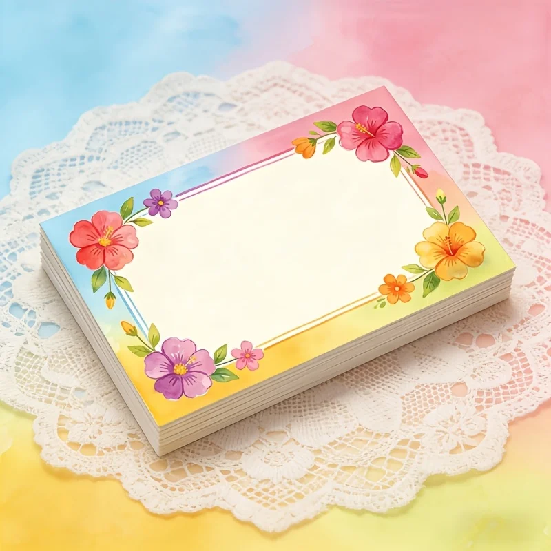 60pcs Blank Mini Greeting Cards, Vintage Floral Message Cards, Wedding Invitations, Gift Wrapping Cards
