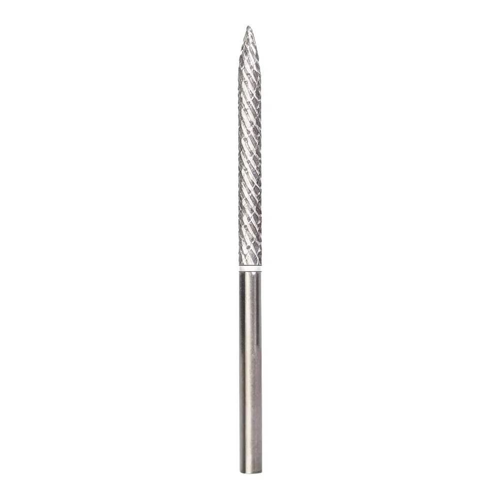 Carbon Steel Carbide Rotary Burrs Drill Bit for Tire Repair Use with Pneumatic Drills Featuring Triangular Rhombus Cutting