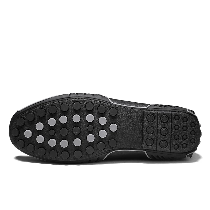 Mocassins de couro para homens, sapatos de deslizamento, mocassins, sapatilhas casuais, marca de luxo, tamanho grande 47 e 48