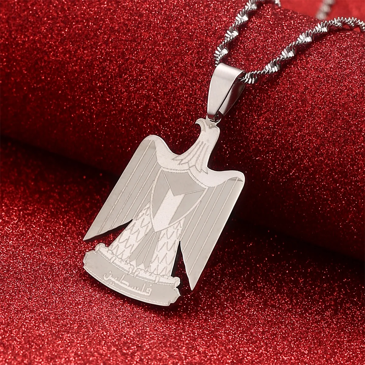 Palestine Pendant Necklace For Men Women Arabic African Stainless Steel Necklaces Amulet view 5
